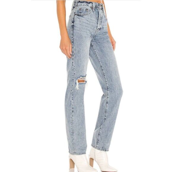 Pistola Cassie Super High Rise Straight Button-fly Jeans, size 28, NWOT - Picture 2 of 16